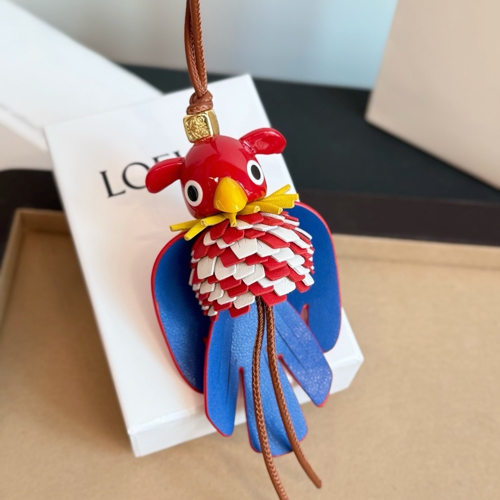 Loewe Red and Blue Bird Key Holder